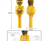 Zestaw Karaoke dla Dzieci Kaczor Duck - Mikrofon Bluetooth + 100 Polskich Piosenek Dla Dzieci na Karcie TF (16 GB)